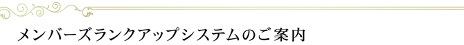 メンバーズランクアップシステムのご案内